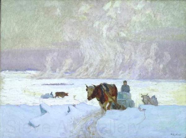 Maurice Galbraith Cullen The Ice Harvest Norge oil painting art